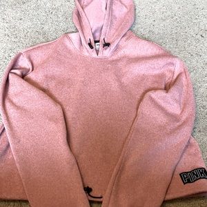 PINK CROPPED HOODIE